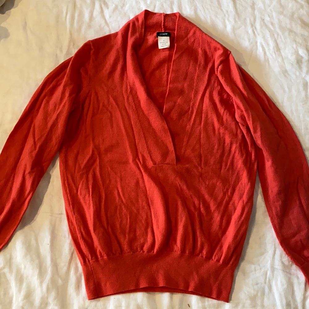 Coral Jcrew Wool Sweater